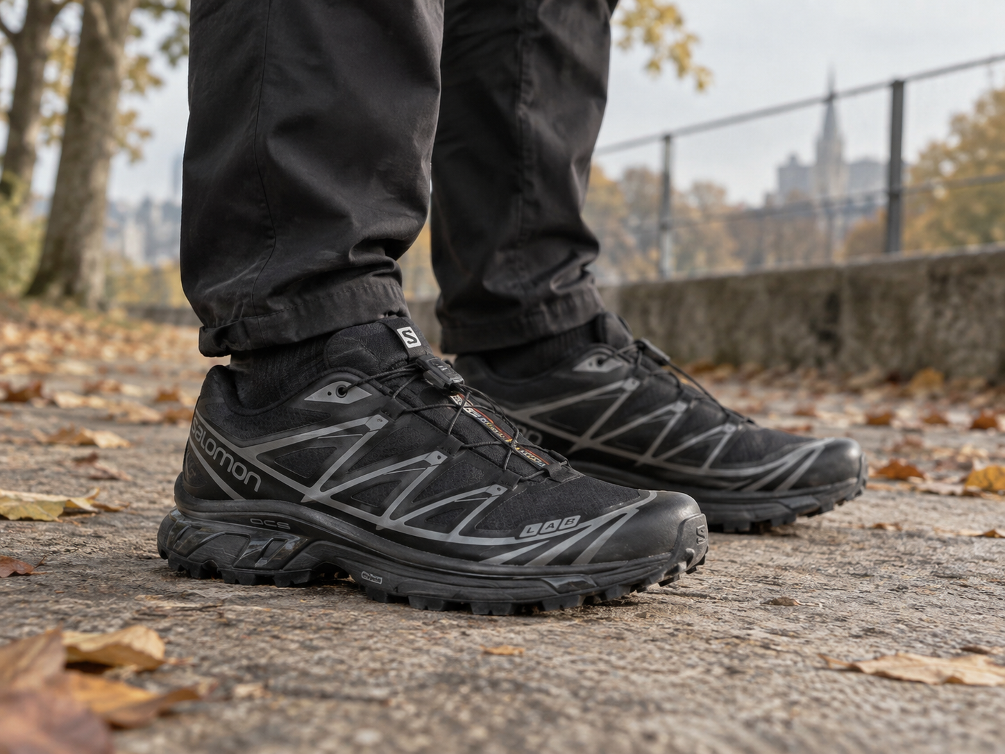Salomon ADVANCED XT-6 ADV — крупный план на ноге